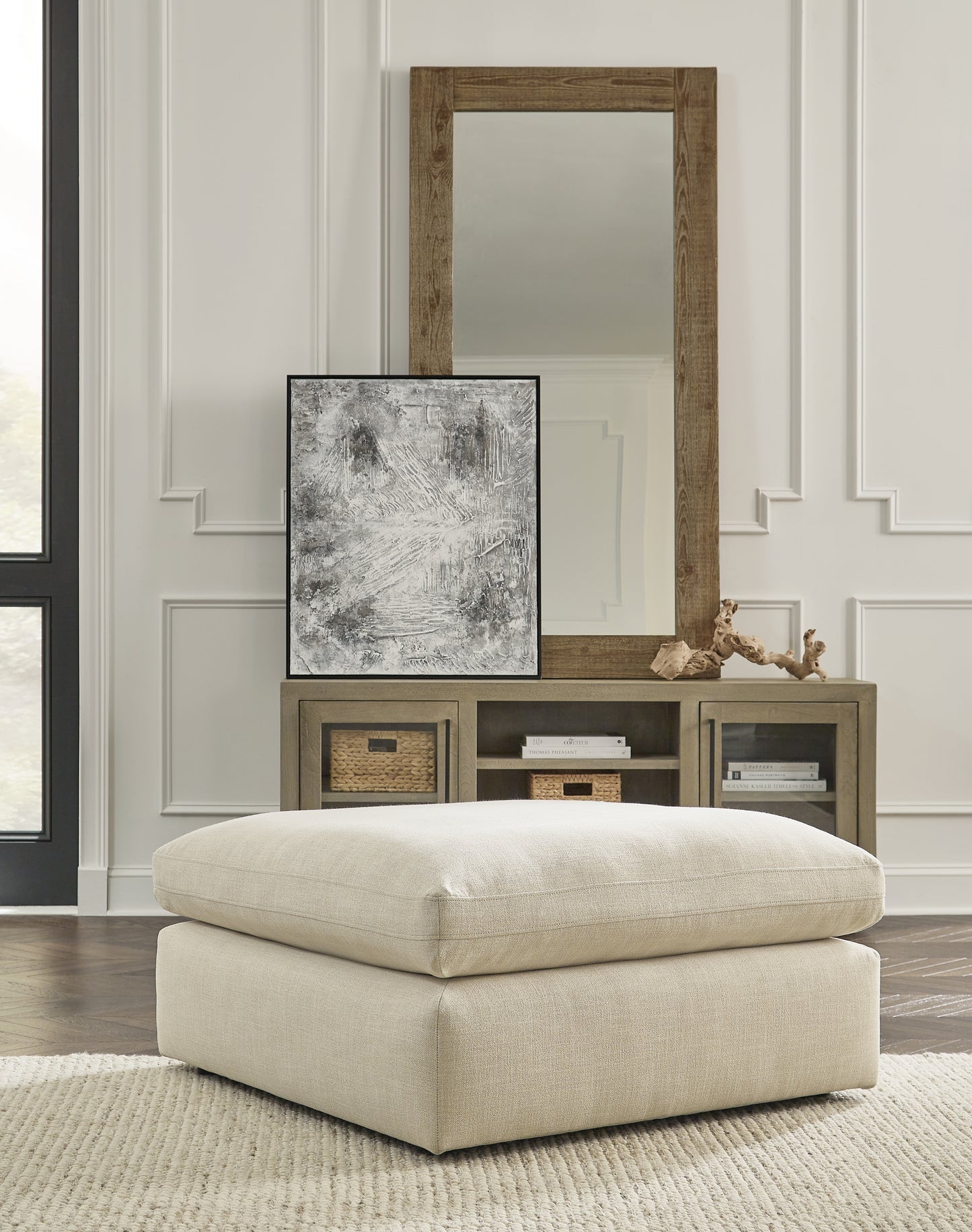 Cape Furniture Outlet - Ashley Furniture - Elyza Living Room - Oversized Accent Ottoman / Linen - 1000608