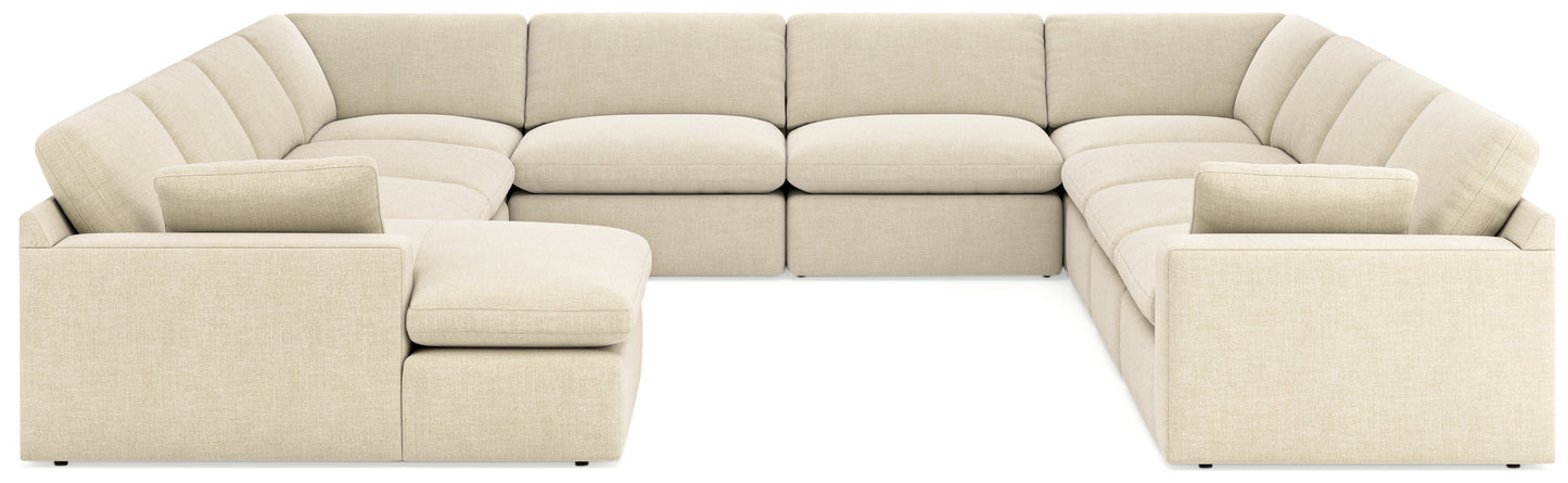 Cape Furniture Outlet - Ashley Furniture - Elyza Sectional - RAF 10-Piece Sectional / Linen - 10006S8