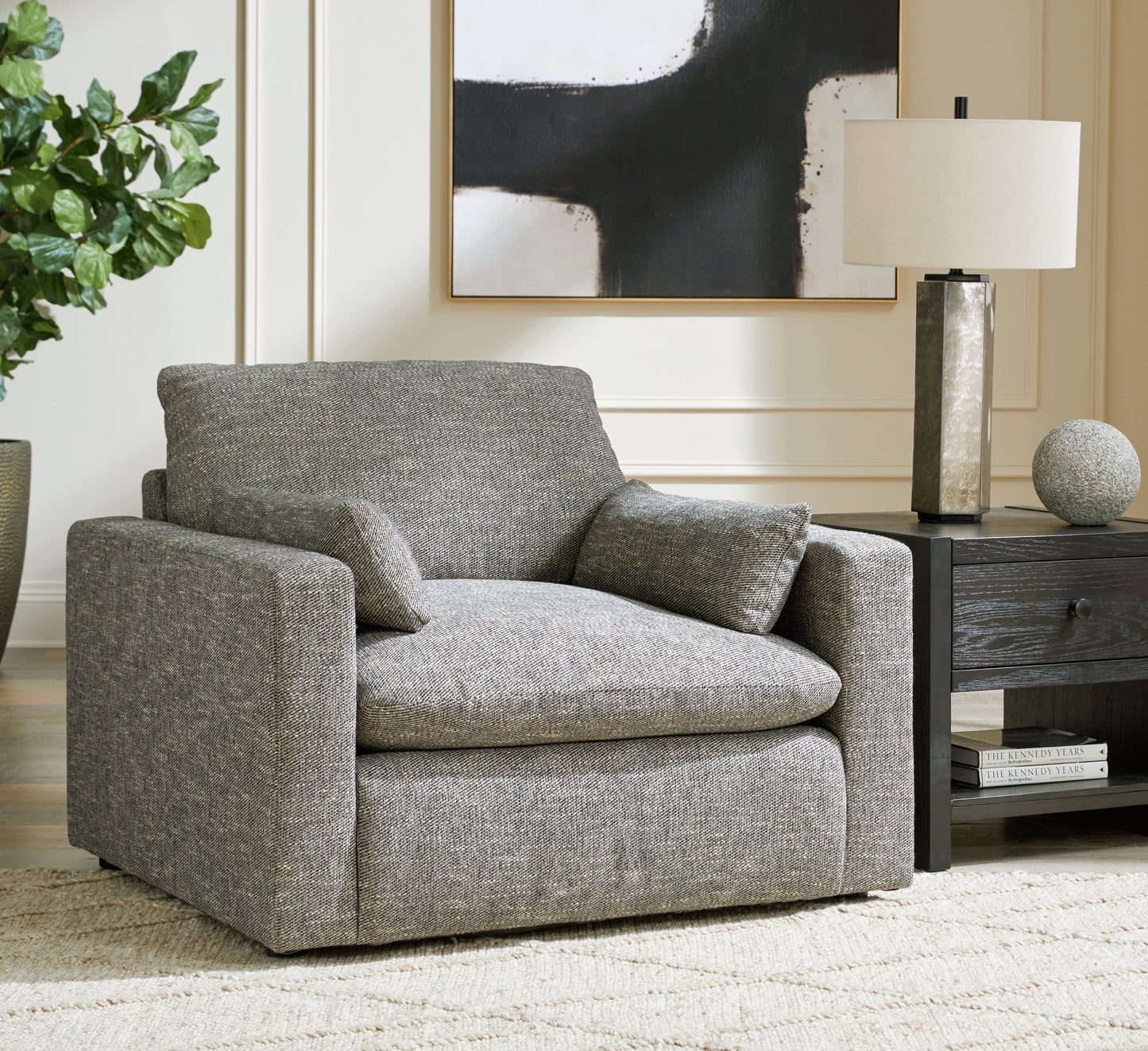 Cape Furniture Outlet - Ashley Furniture - Dramatic Living Room - Chair and a Half / Granite - 1170223