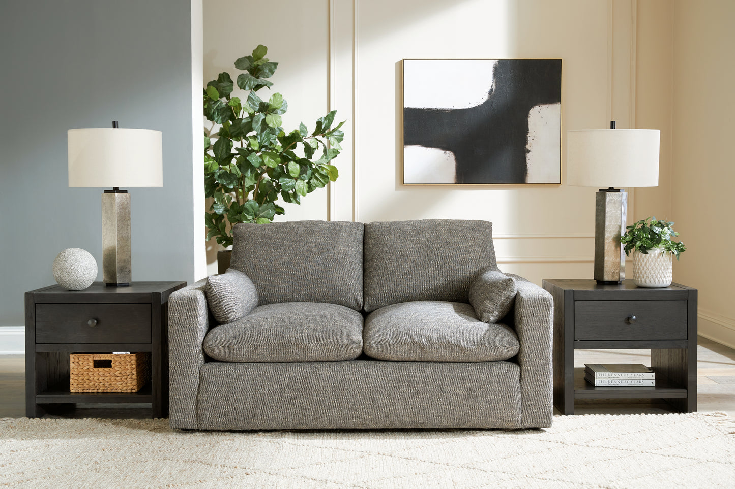 Cape Furniture Outlet - Ashley Furniture - Dramatic Living Room - Loveseat / Granite - 1170235