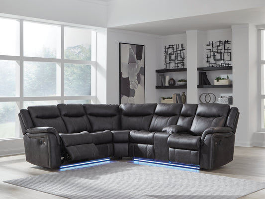 Cape Furniture Outlet - Ashley Furniture - Sultan Meadow Sectional - 2-Piece Reclining Sectional / Carbon - PC13001S1