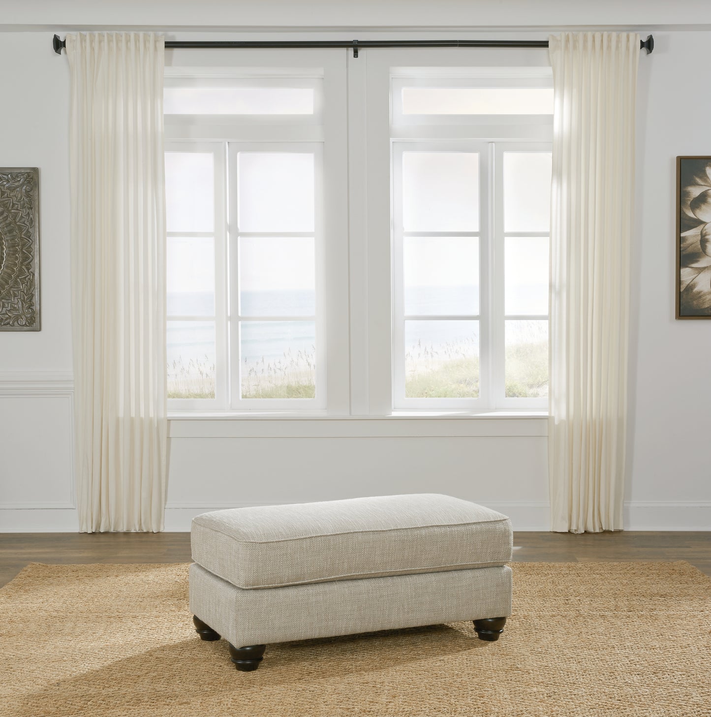 Cape Furniture Outlet - Ashley Furniture - Asanti Living Room - Ottoman / Fog - 1320114
