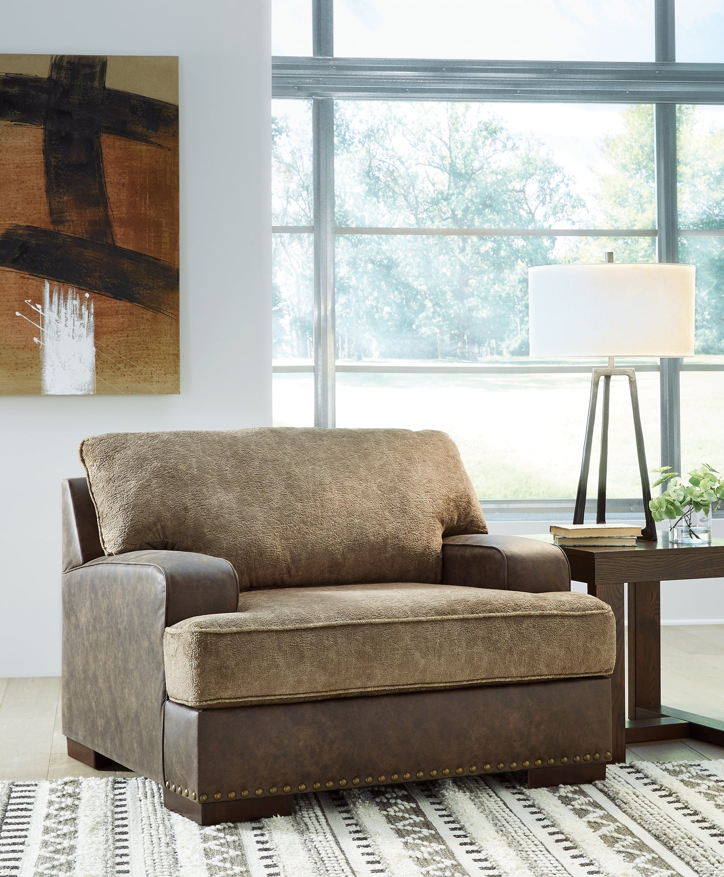 Cape Furniture Outlet - Ashley Furniture - Alesbury Living Room - Chair and a Half / Chocolate - 1870423