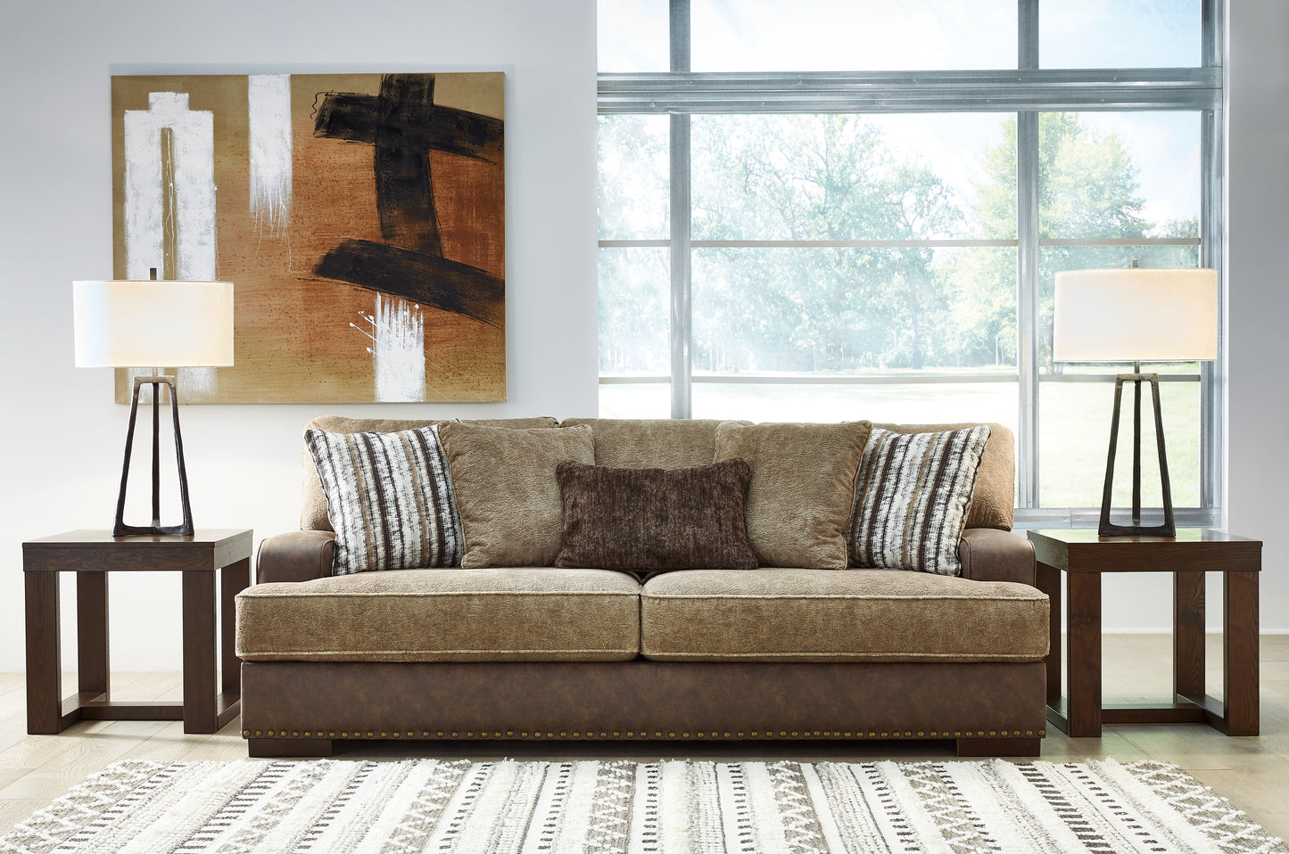 Cape Furniture Outlet - Ashley Furniture - Alesbury Living Room - Loveseat / Chocolate - 1870435