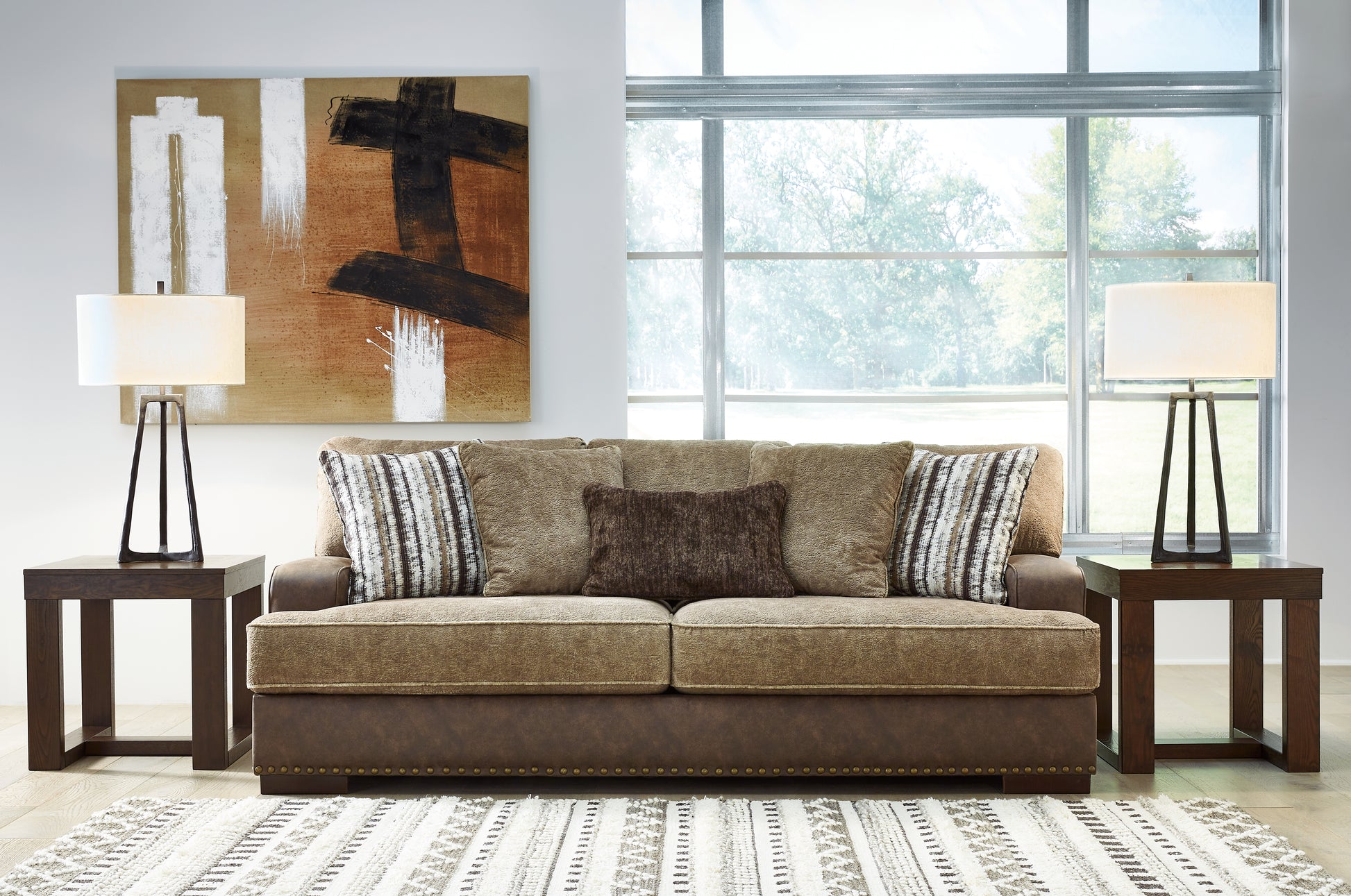 Cape Furniture Outlet - Ashley Furniture - Alesbury Living Room - Loveseat / Chocolate - 1870435