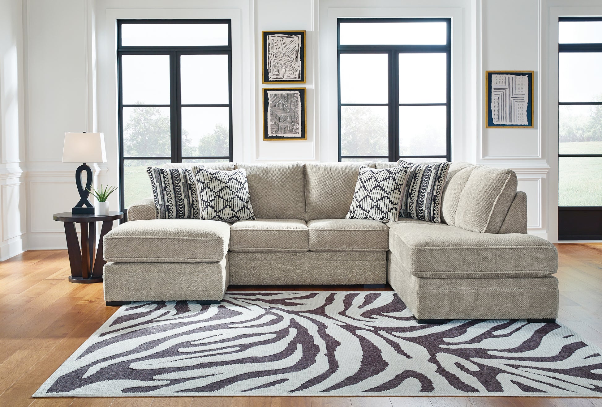 Cape Furniture Outlet - Ashley Furniture - Calnita Sectional - LAF 2-Piece Sectional with Chaise / Sisal - 20502S1