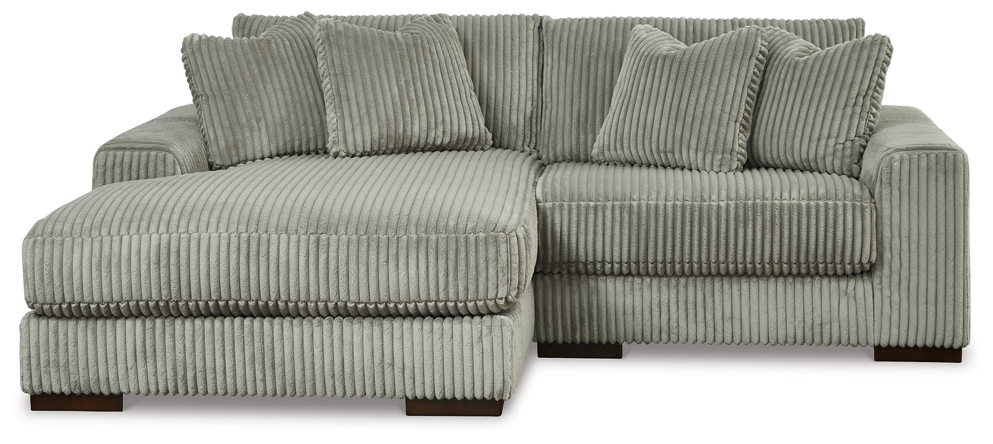 Cape Furniture Outlet - Ashley Furniture - Lindyn Sectional - RAF 2-Piece Sectional with Chaise / Fog - 21105S3