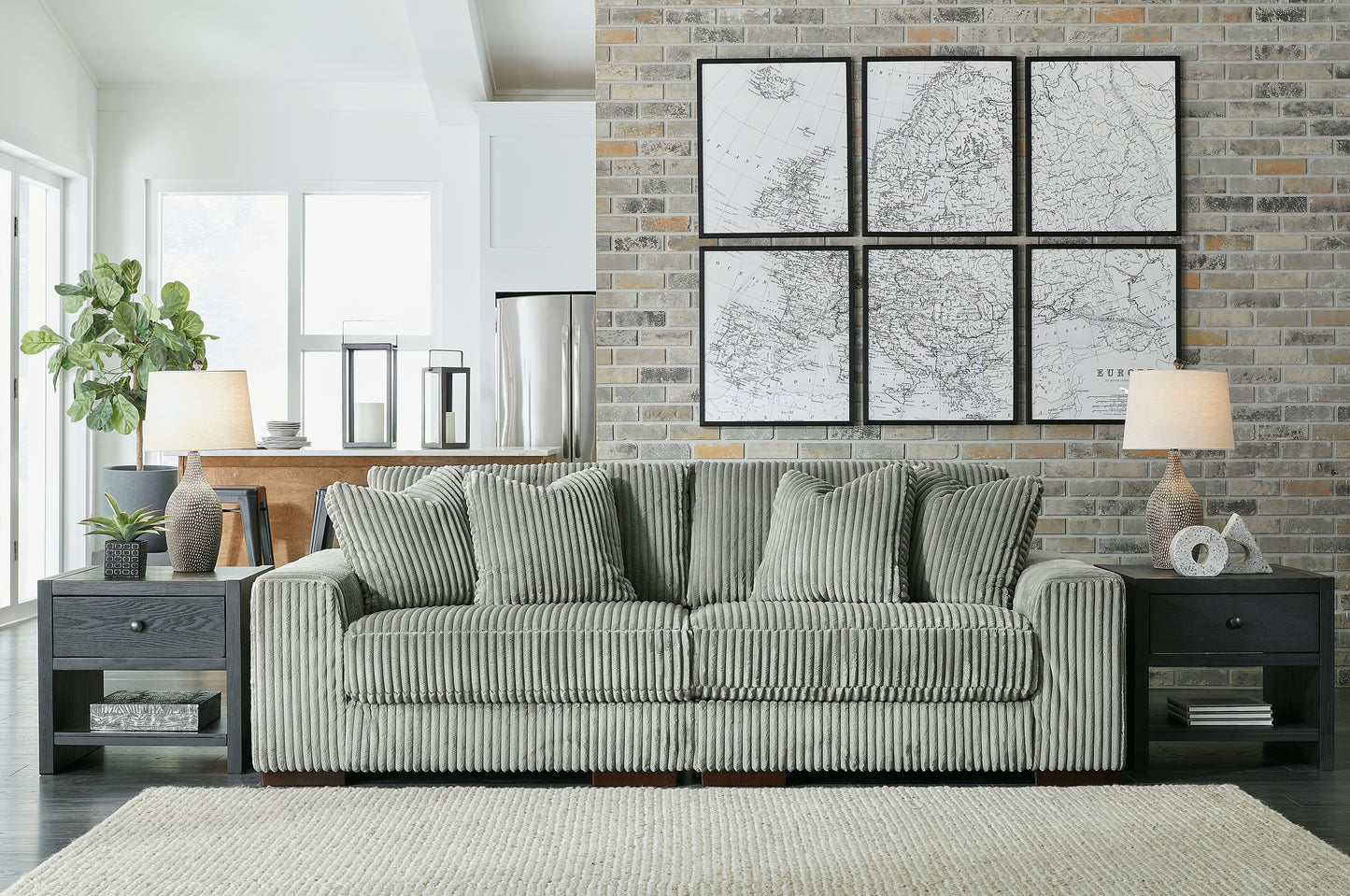 Cape Furniture Outlet - Ashley Furniture - Lindyn Sectional - RAF 2-Piece Sectional Sofa / Fog - 21105S1