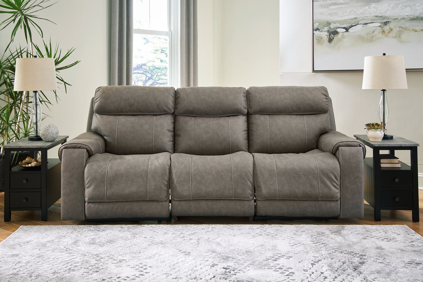 Cape Furniture Outlet - Ashley Furniture - Starbot Sectional - 3-Piece Power Reclining Sectional Sofa / Fossil - 23501S3