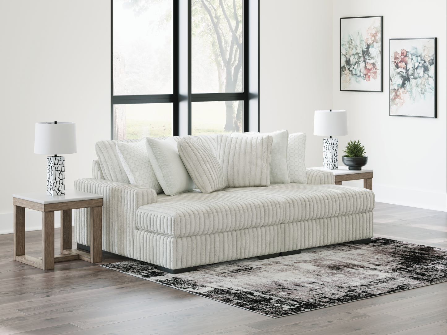 Cape Furniture Outlet - Ashley Furniture - Stupendous Sectional - RAF 2-Piece Sectional with Chaise / Alloy - 25903S6
