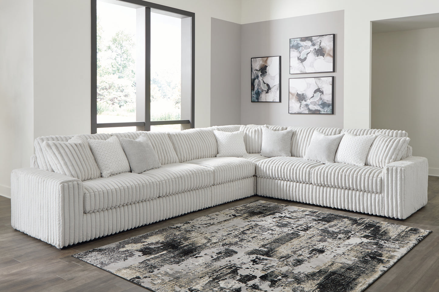 Cape Furniture Outlet - Ashley Furniture - Stupendous Sectional - LAF 4-Piece Sectional / Alloy - 25903S2
