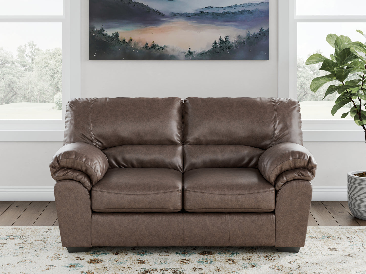 Cape Furniture Outlet - Ashley Furniture - WillowBend Living Room - Loveseat / Umber - PC2770535
