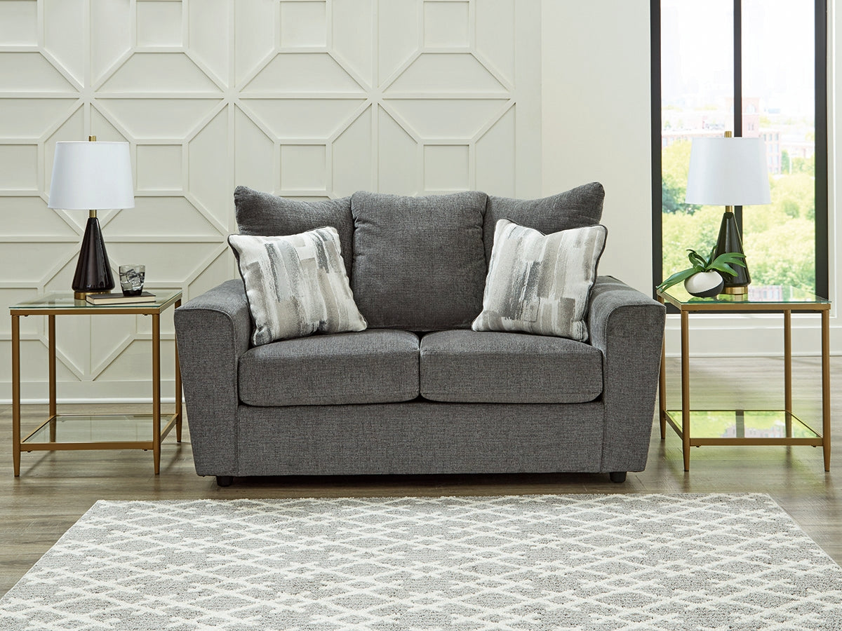 Cape Furniture Outlet - Ashley Furniture - Stairatt Living Room - Loveseat / Gravel - 2850235