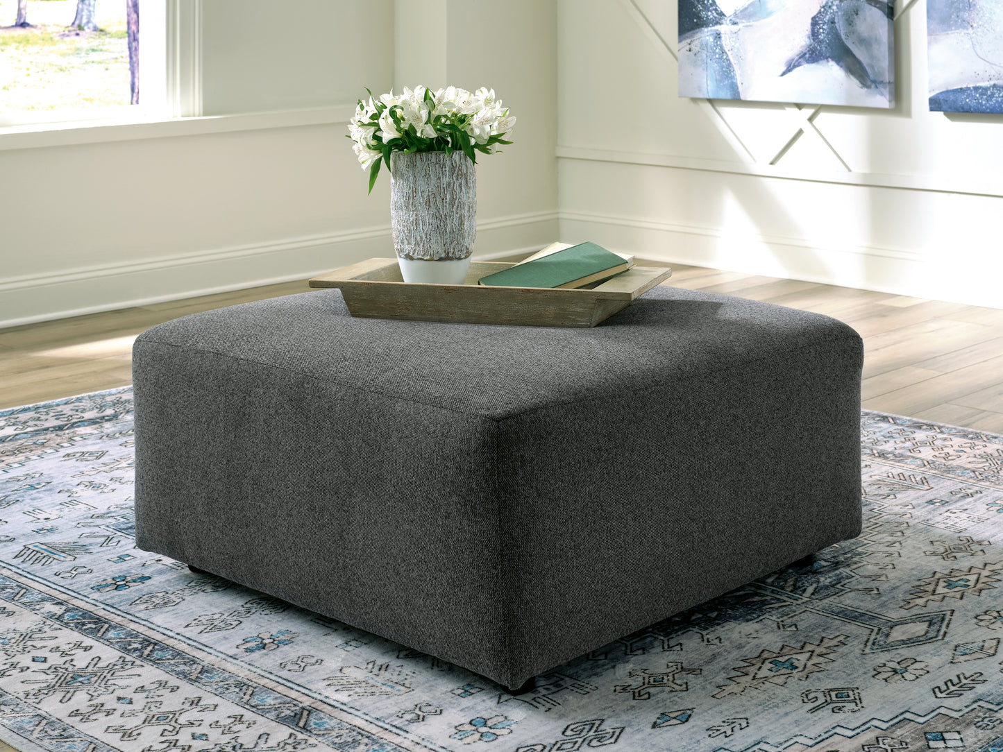 Cape Furniture Outlet - Ashley Furniture - Edenfield Living Room - Oversized Accent Ottoman / Linen - 2900408