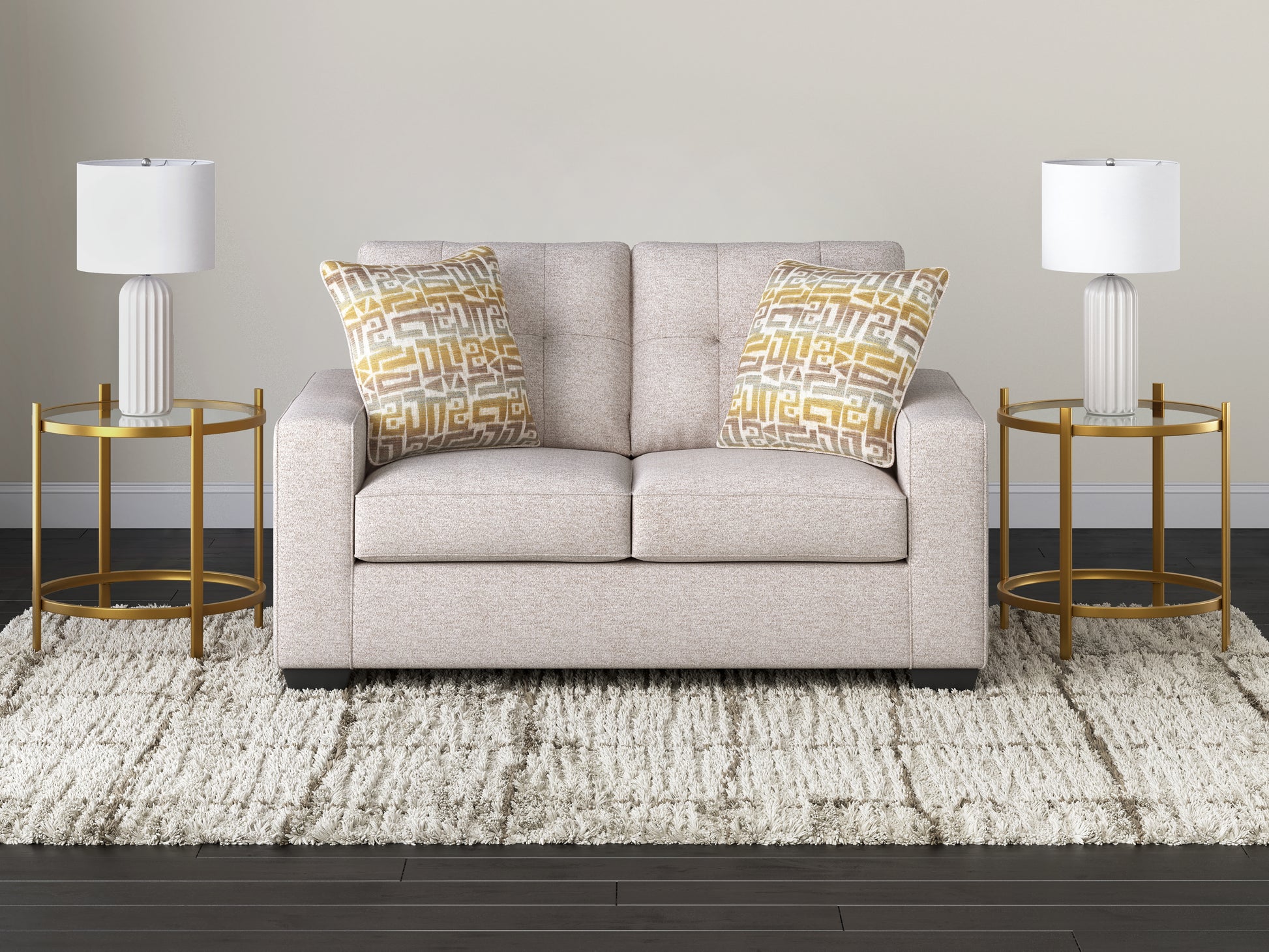 Cape Furniture Outlet - Ashley Furniture - Larimer Living Room - Queen Sofa Sleeper / Iron - PC2920439
