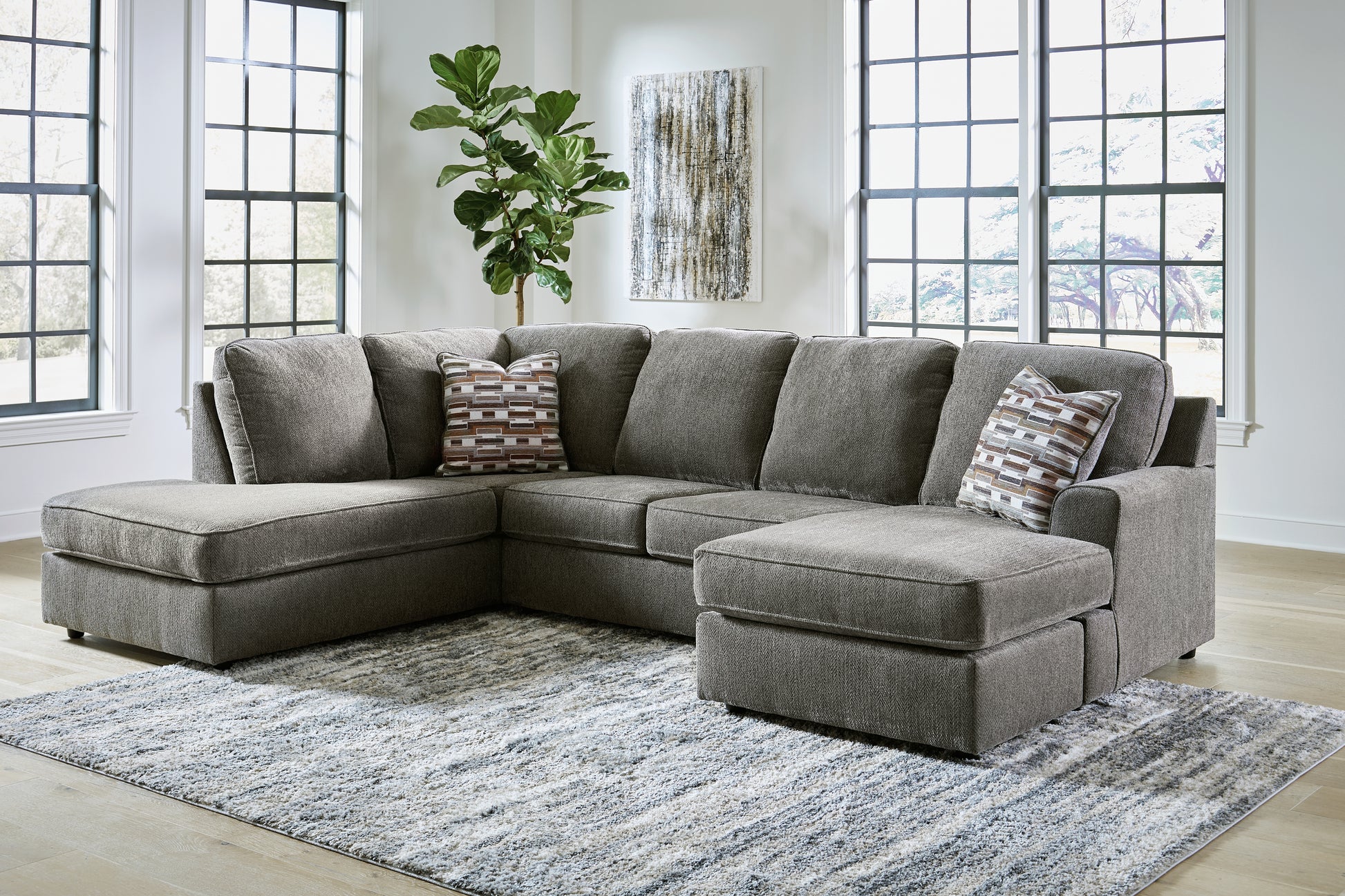 Cape Furniture Outlet - Ashley Furniture - O'Phannon Sectional - LAF 2-Piece Sectional with Chaise / Putty - 29402S1