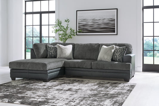 Cape Furniture Outlet - Ashley Furniture - Brixley Pier Sectional - RAF 2-Piece Sectional with Chaise / Graphite - 29906S1
