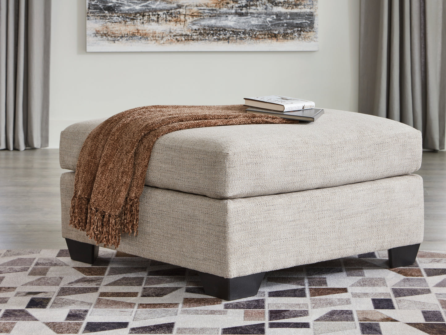 Cape Furniture Outlet - Ashley Furniture - Mahoney Living Room - Oversized Accent Ottoman / Pebble - 3100408