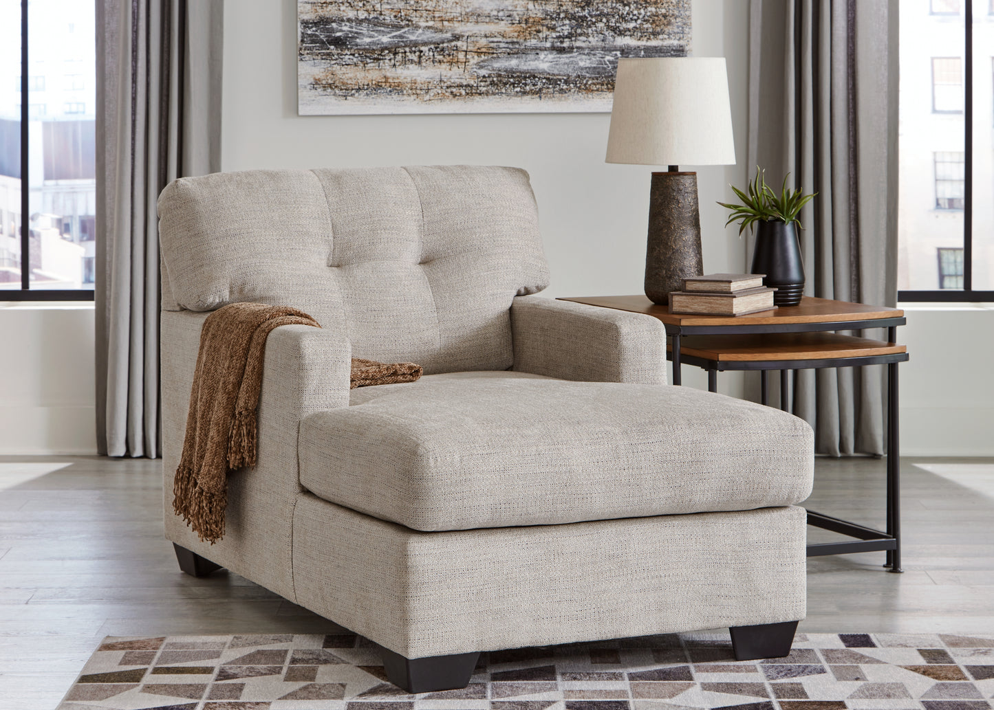 Cape Furniture Outlet - Ashley Furniture - Mahoney Living Room - Chaise / Pebble - 3100415