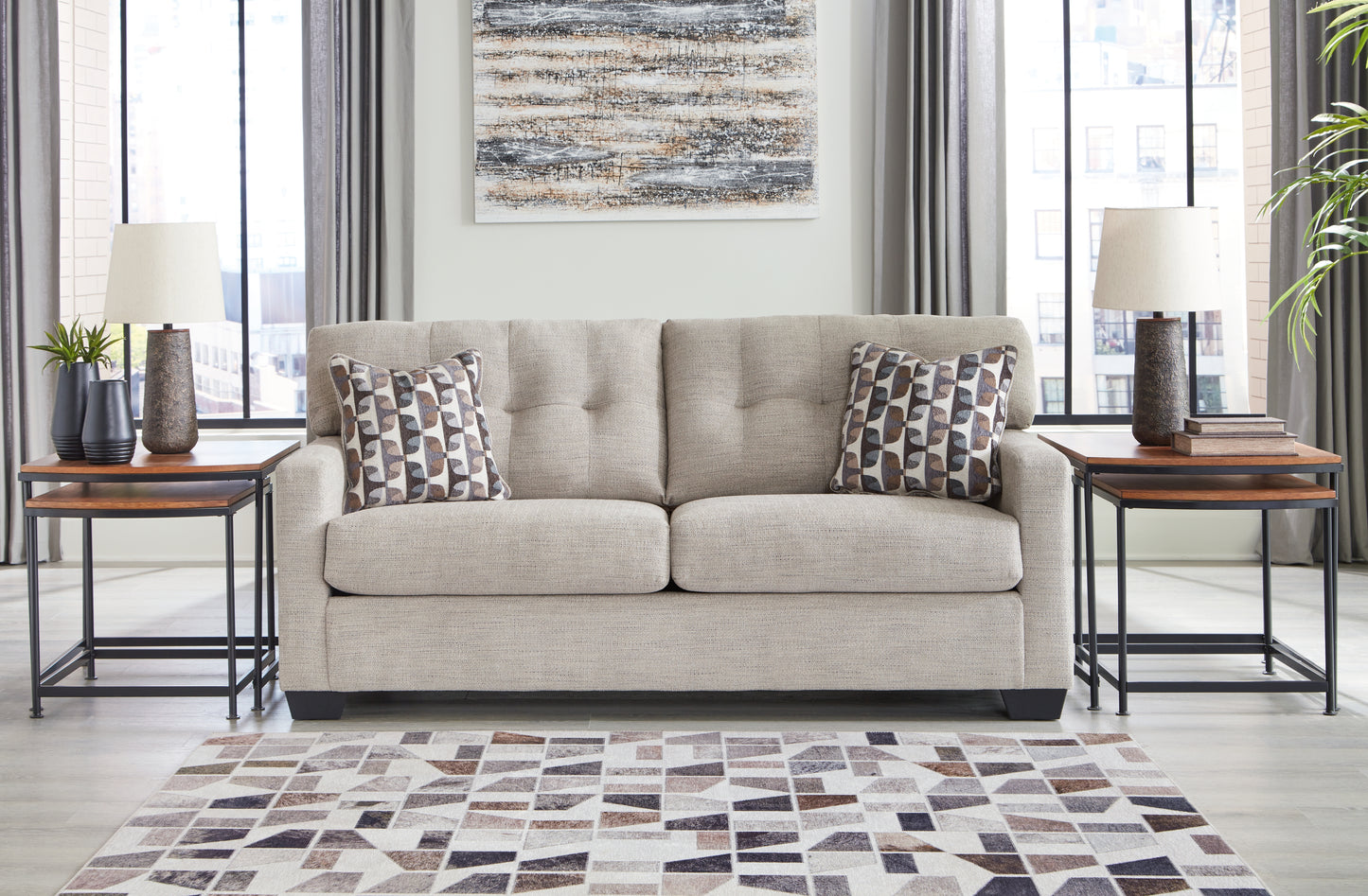 Cape Furniture Outlet - Ashley Furniture - Mahoney Living Room - Sofa / Pebble - 3100438