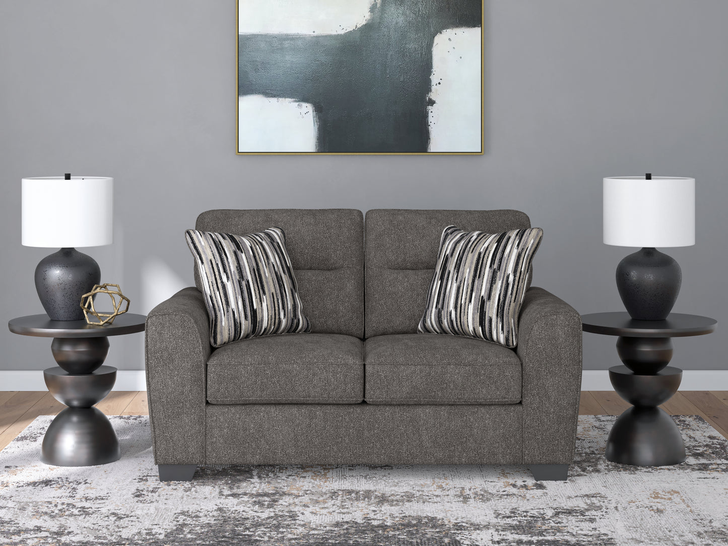 Cape Furniture Outlet - Ashley Furniture - Olten Living Room - Loveseat / Graphite - 3130535