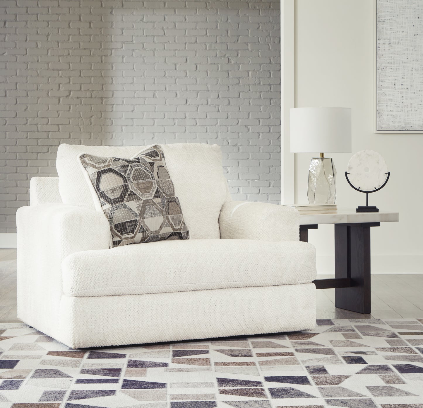 Cape Furniture Outlet - Ashley Furniture - Karinne Living Room - Chair and a Half / Linen - 3140323