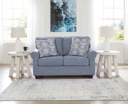 Cape Furniture Outlet - Ashley Furniture - Carissa Manor Living Room - Loveseat / Denim - 3260435