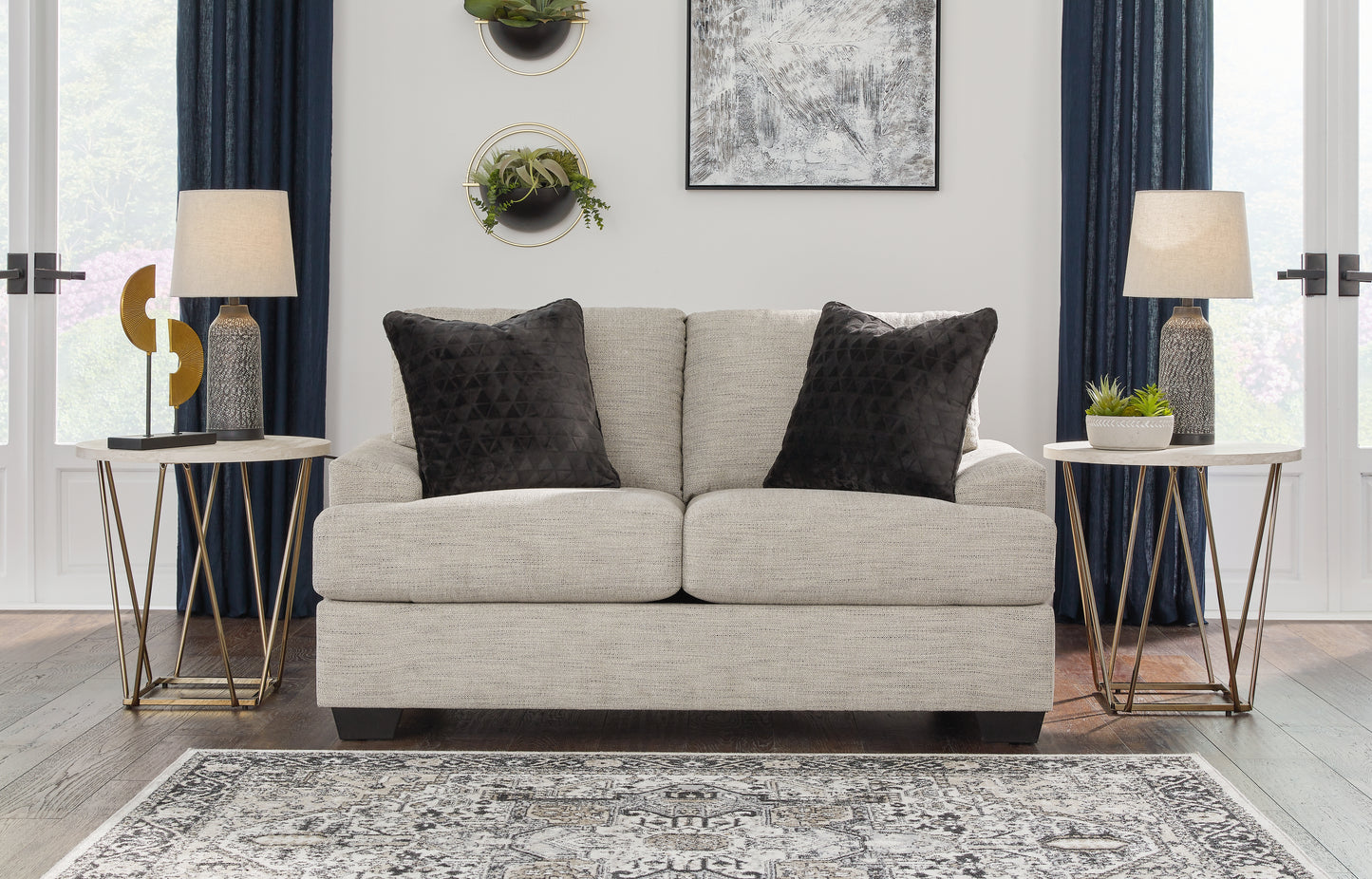 Cape Furniture Outlet - Ashley Furniture - Vayda Living Room - Loveseat / Pebble - 3310435