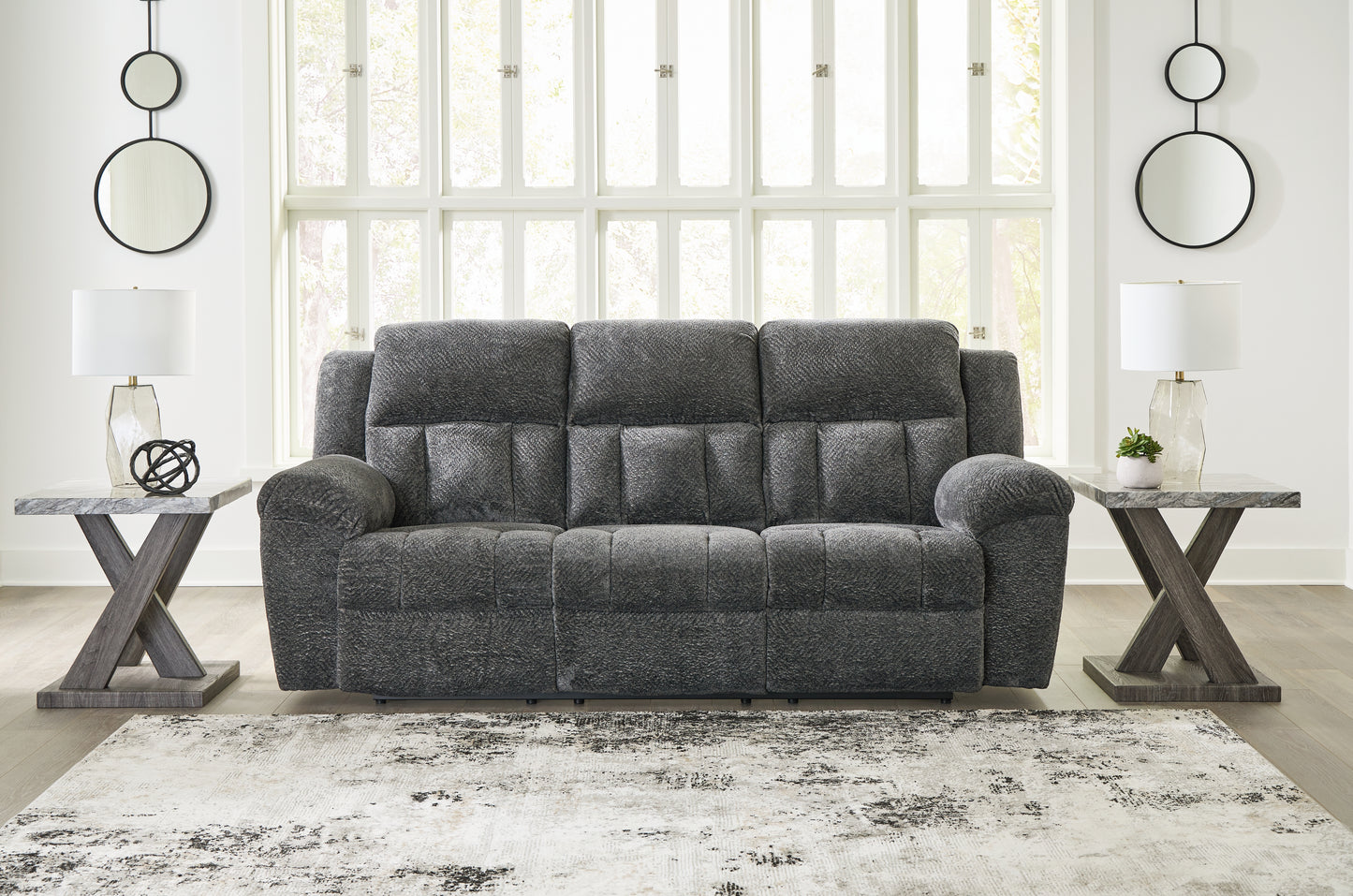 Cape Furniture Outlet - Ashley Furniture - Frohn Living Room - Reclining Sofa / Graphite - 3740688