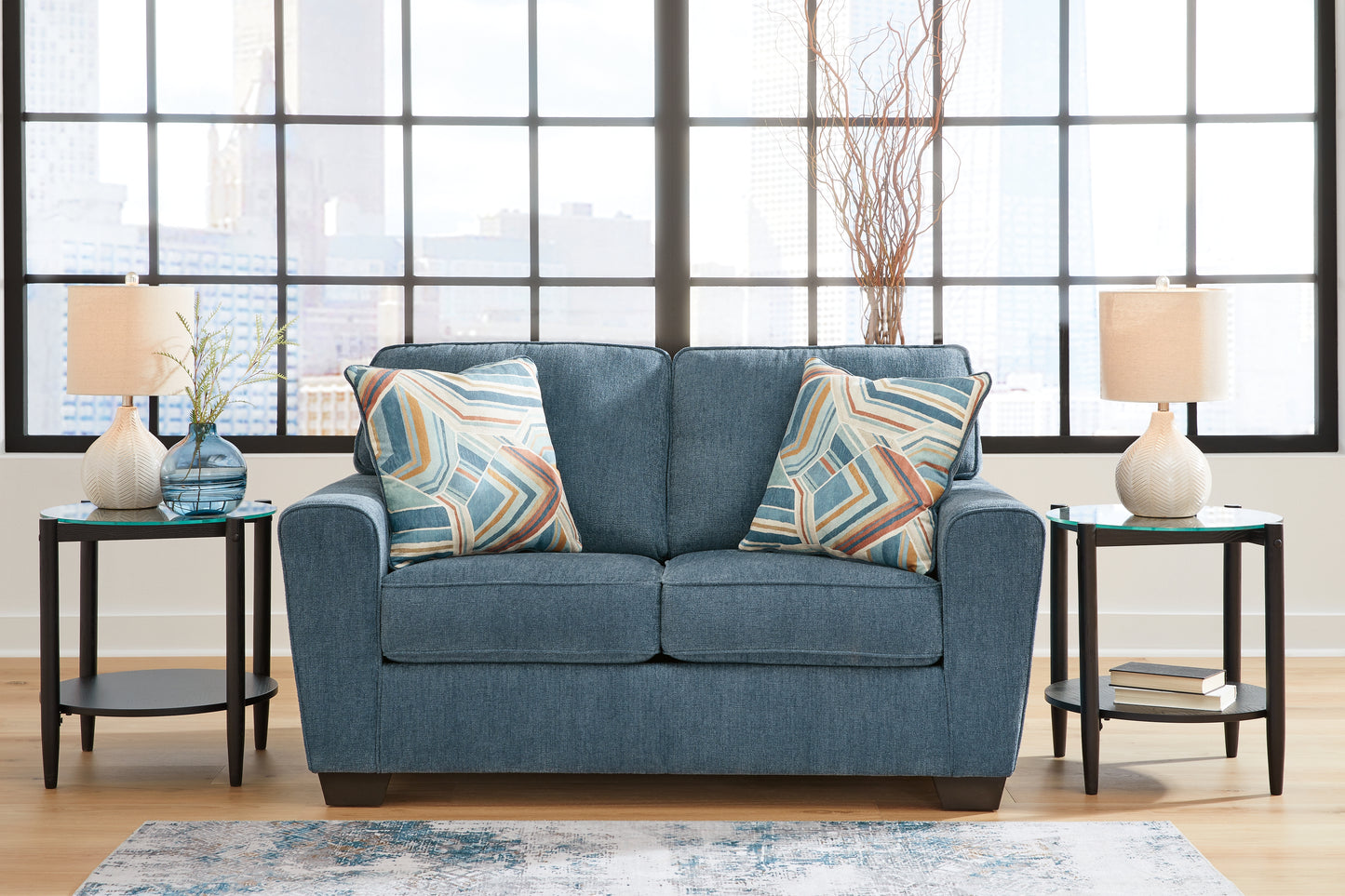 Cape Furniture Outlet - Ashley Furniture - Cashton Living Room - Loveseat / Blue - 4060535