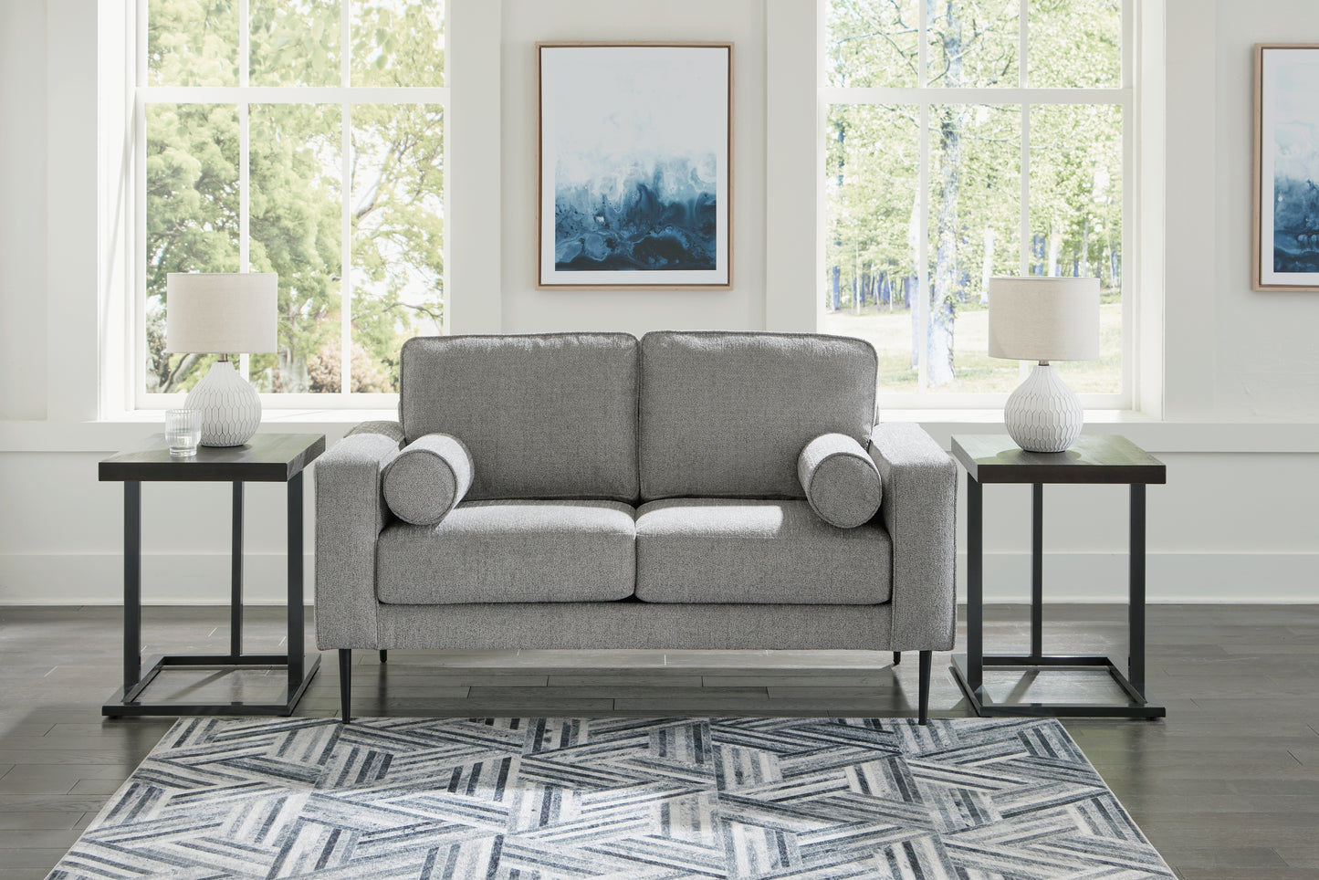 Cape Furniture Outlet - Ashley Furniture - Hazela Living Room - Ottoman / Charcoal - 4110214