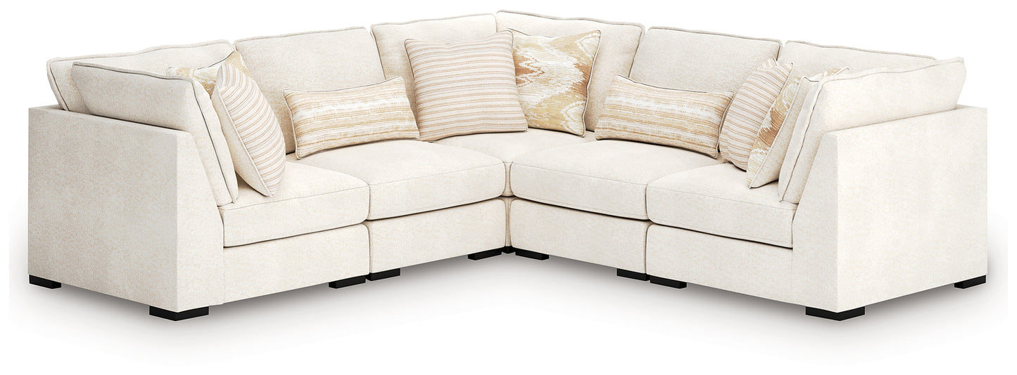 Cape Furniture Outlet - Ashley Furniture - Donelson Creek Sectional - 5-Piece Sectional / Vanilla - 48002S1