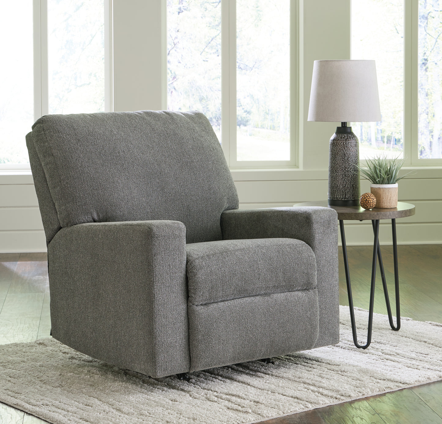 Cape Furniture Outlet - Ashley Furniture - Deltona Living Room - Rocker Recliner / Graphite - 5120525