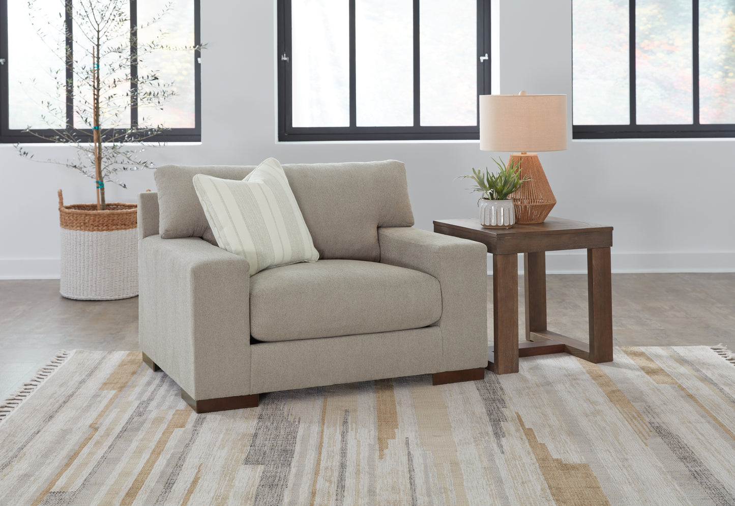 Cape Furniture Outlet - Ashley Furniture - Maggie Living Room - Chair and a Half / Flax - 5200423