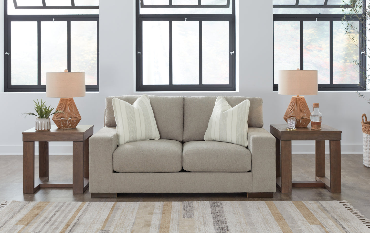 Cape Furniture Outlet - Ashley Furniture - Maggie Living Room - Loveseat / Flax - 5200435