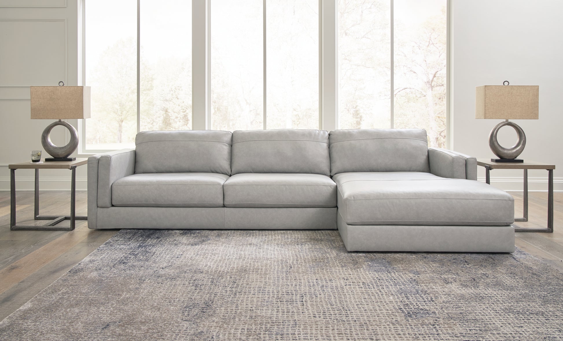 Cape Furniture Outlet - Ashley Furniture - Amiata Sectional - RAF Sofa / Glacier - 5740467