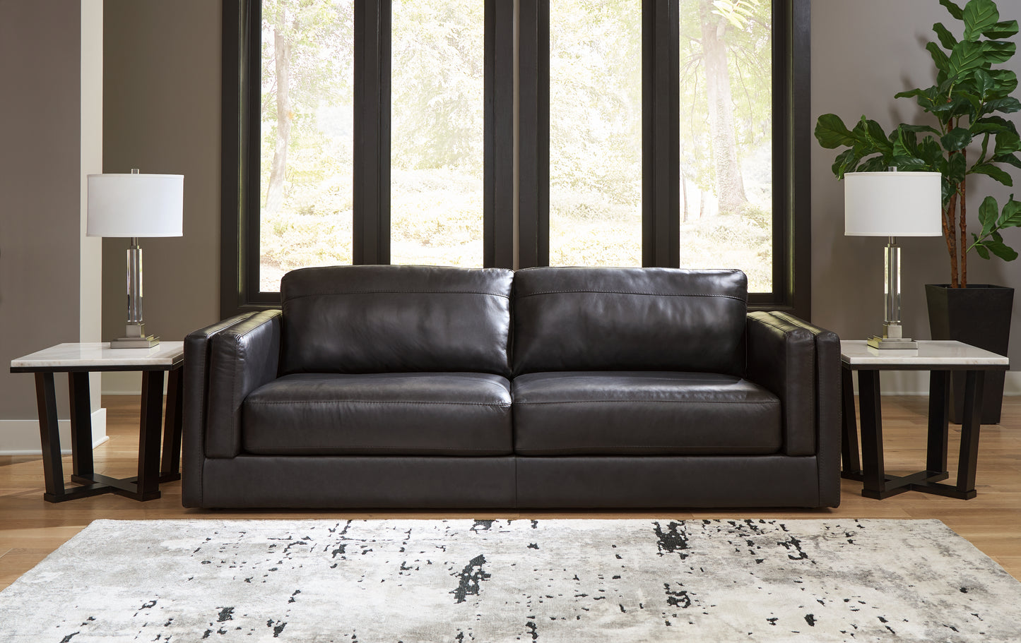 Cape Furniture Outlet - Ashley Furniture - Amiata Living Room - Sofa / Onyx - 5740538