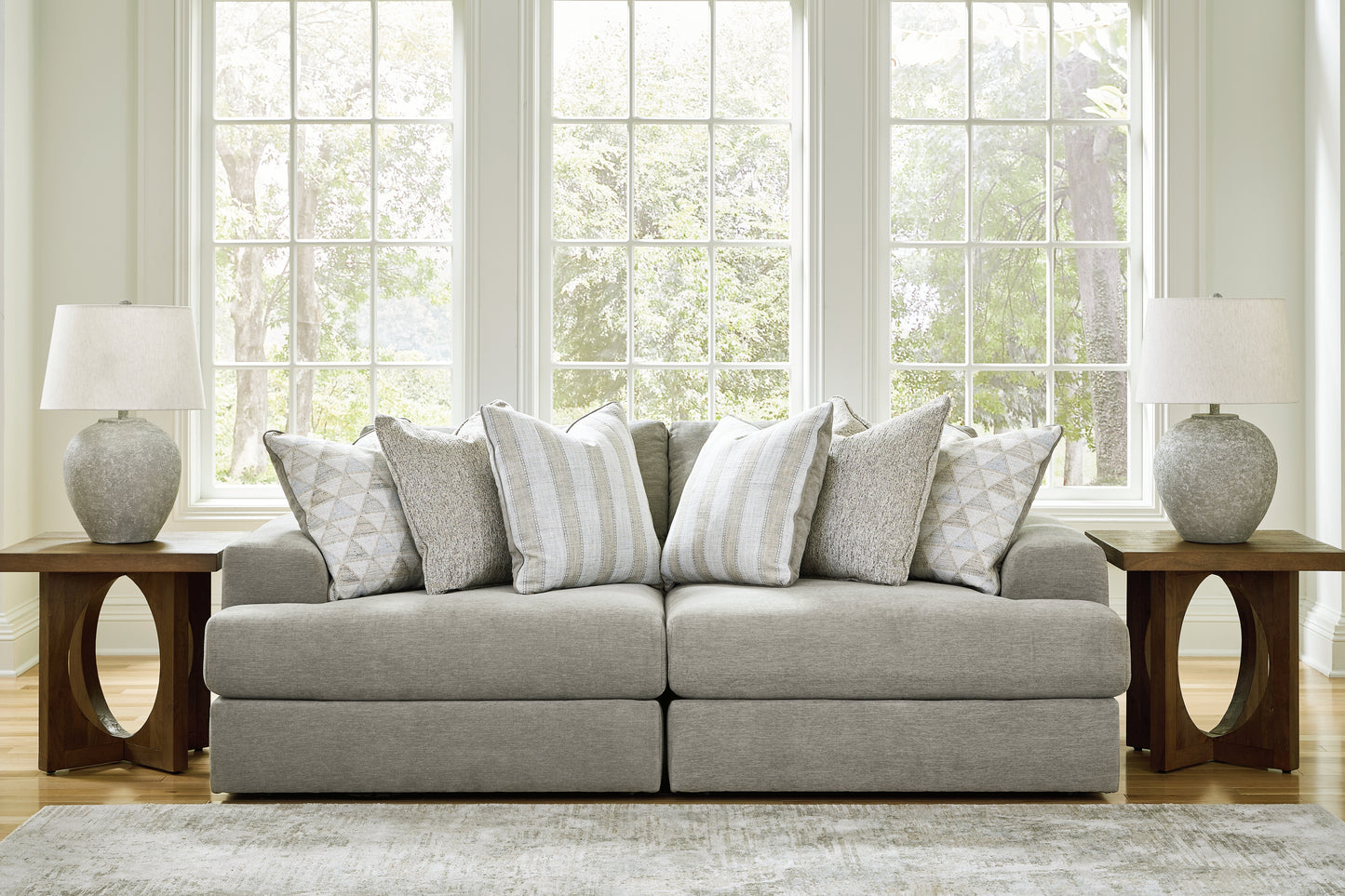 Cape Furniture Outlet - Ashley Furniture - Avaliyah Sectional - RAF 4-Piece Double Chaise Sectional / Ash - 58103S11