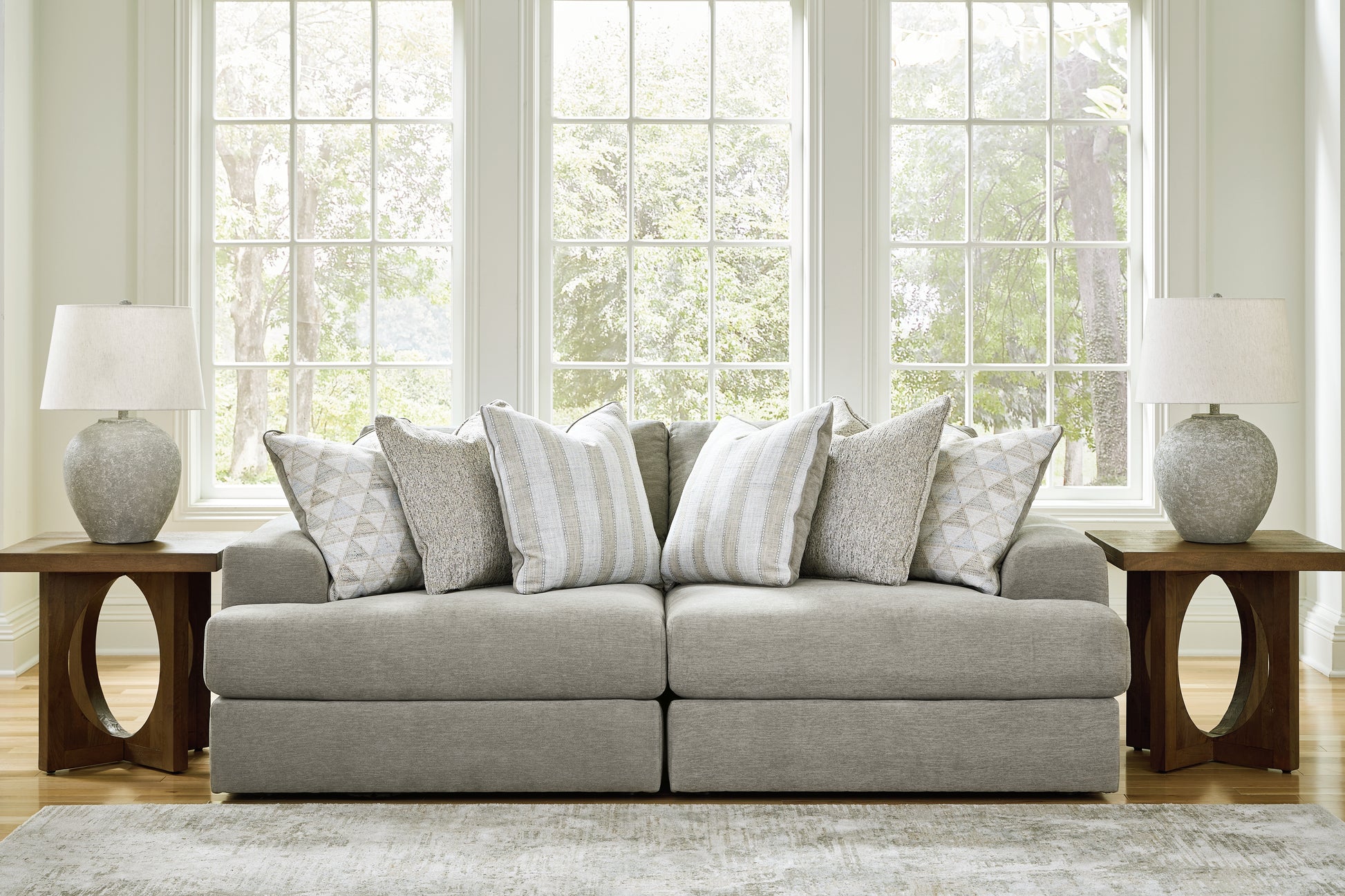 Cape Furniture Outlet - Ashley Furniture - Avaliyah Sectional - RAF 4-Piece Double Chaise Sectional / Ash - 58103S11