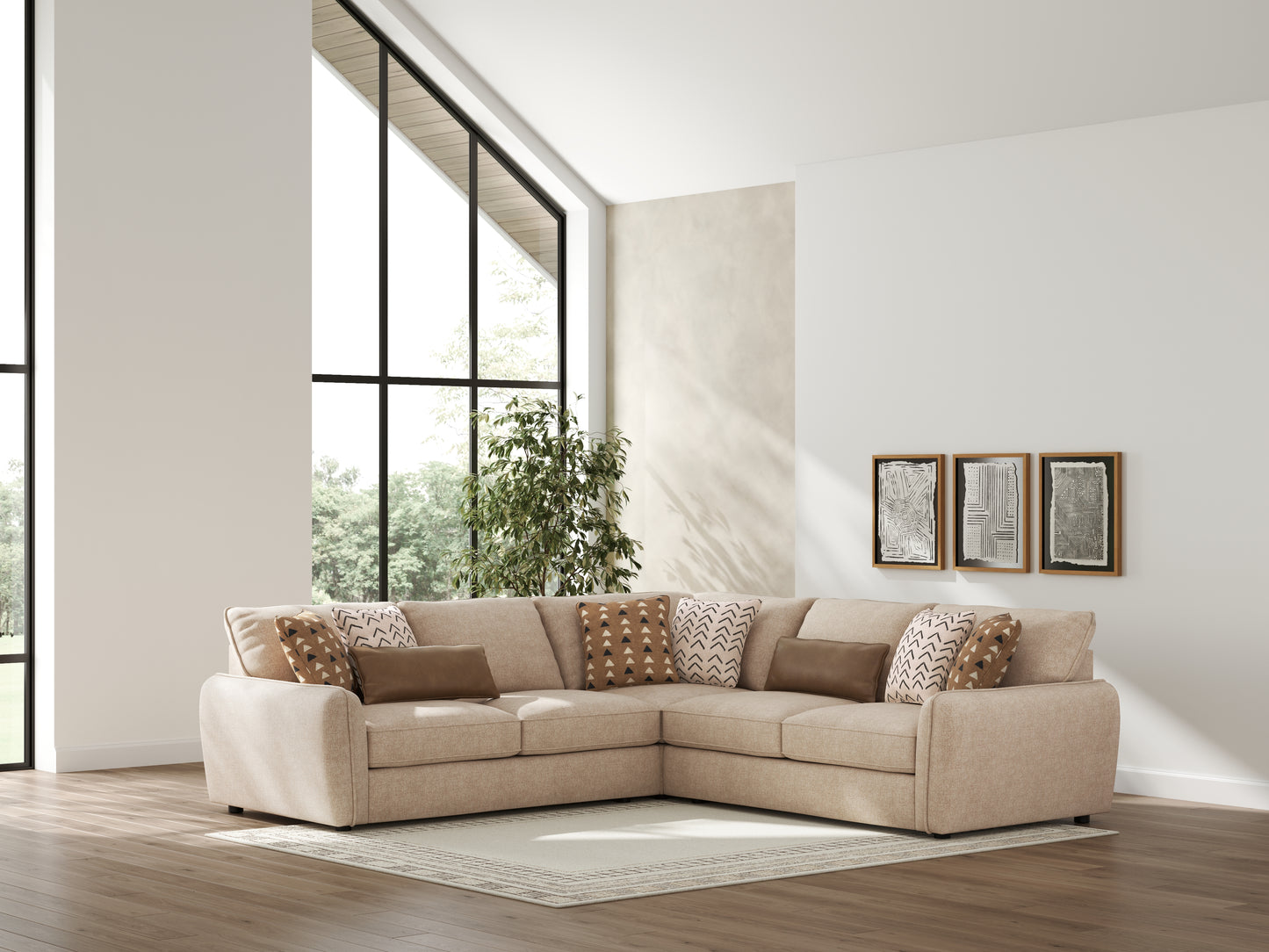 Cape Furniture Outlet - Ashley Furniture - Seyler Sectional - LAF 3-Piece Sectional / Sand - 61405S1