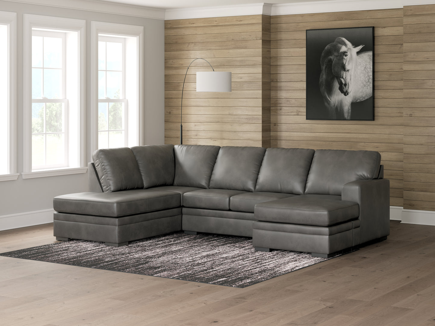 Cape Furniture Outlet - Ashley Furniture - Lofton-Pike Sectional - RAF 2-Piece Sectional with Chaise / Shadow - PC61610S2
