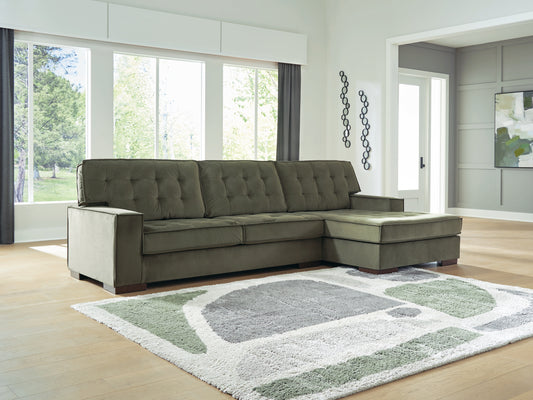 Cape Furniture Outlet - Ashley Furniture - Caspian-Town Sectional - LAF 2-Piece Sectional with Chaise / Olive - PC61702S2