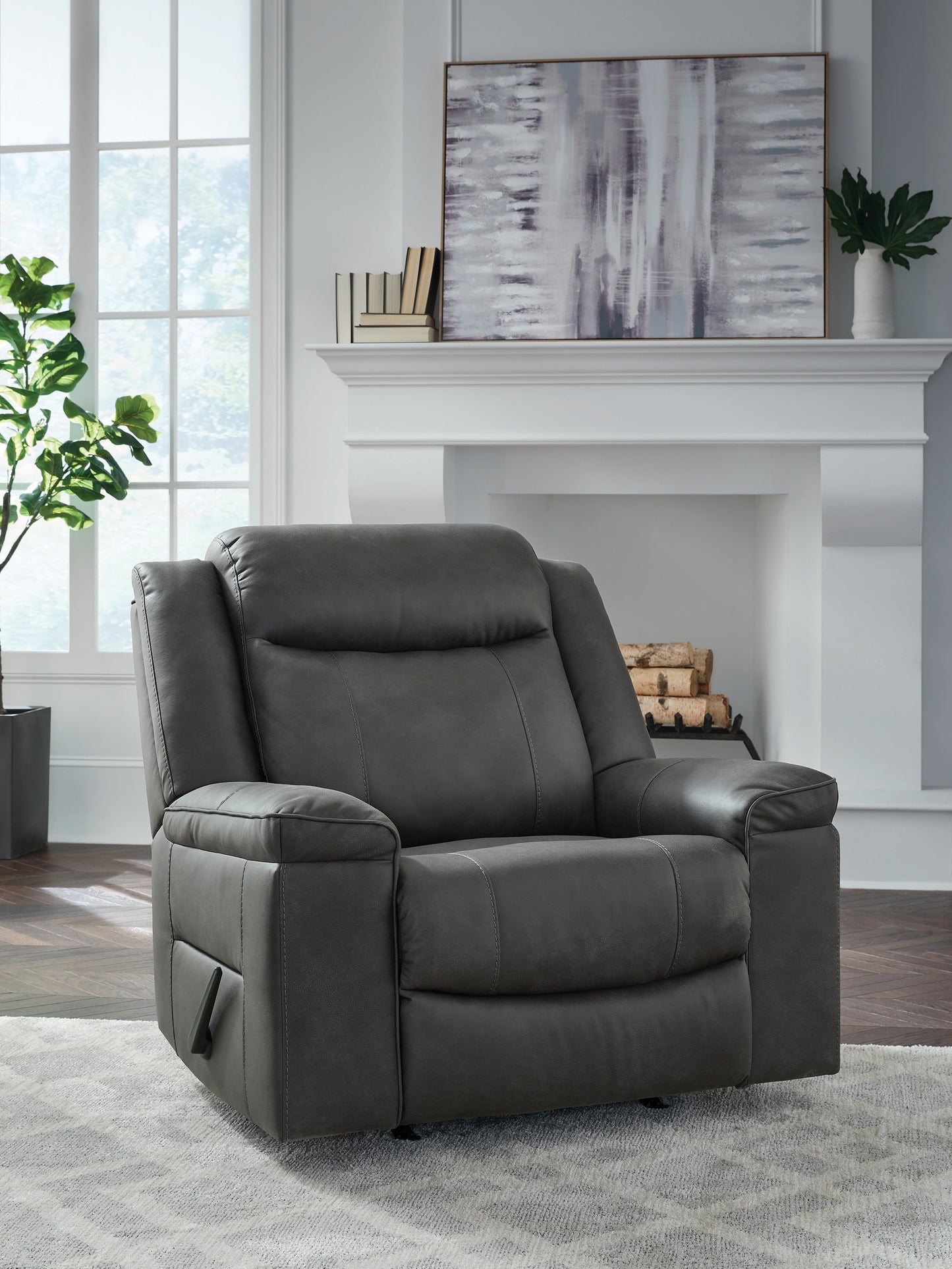 Cape Furniture Outlet - Ashley Furniture - Status Check Living Room - Rocker Recliner / Shadow - PC6530725