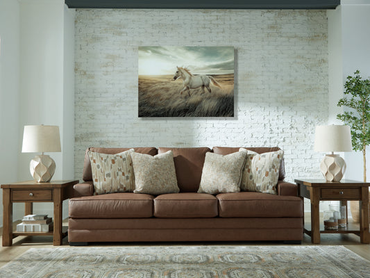 Cape Furniture Outlet - Ashley Furniture - VillaCourt Living Room - Loveseat / Caramel - 7490935