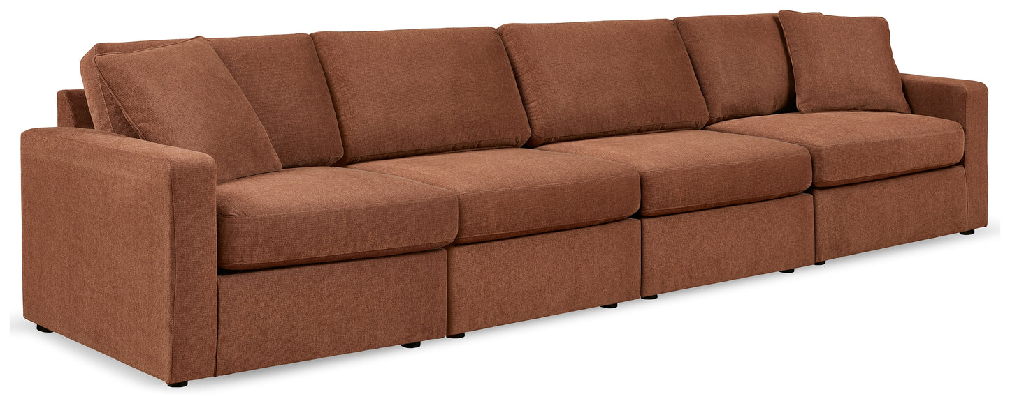 Cape Furniture Outlet - Ashley Furniture - Modmax Sectional - RAF 4-Piece Sectional / Spice - 92102S10