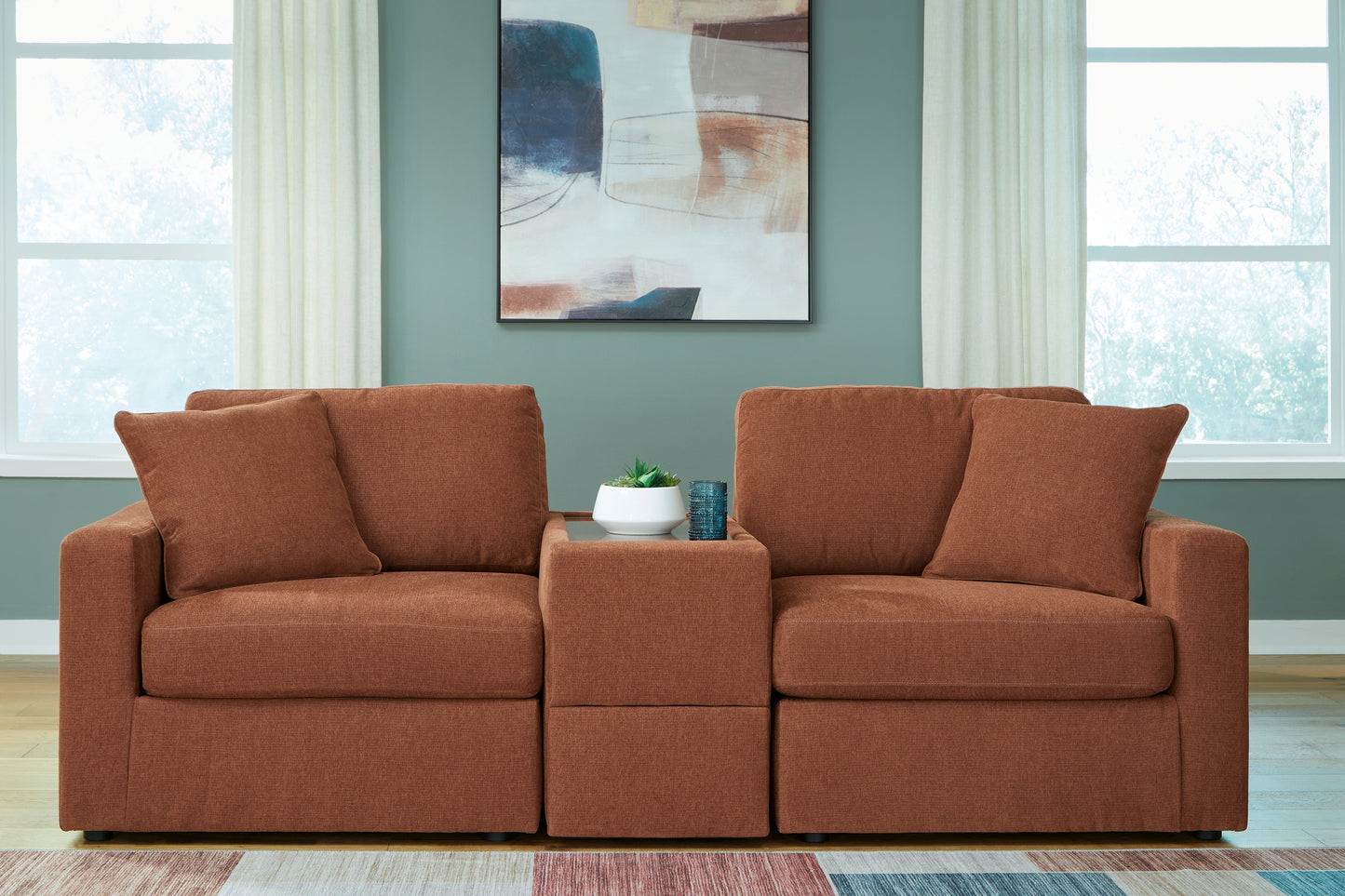 Cape Furniture Outlet - Ashley Furniture - Modmax Sectional - RAF 3-Piece Sectional / Spice - 92102S3