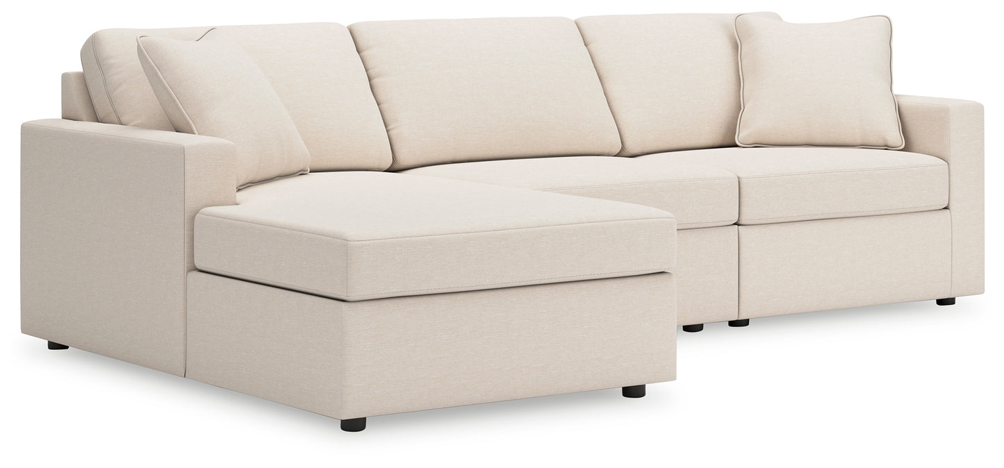 Cape Furniture Outlet - Ashley Furniture - Modmax Sectional - RAF 3-Piece Sectional with Chaise / Oyster - 92103S17