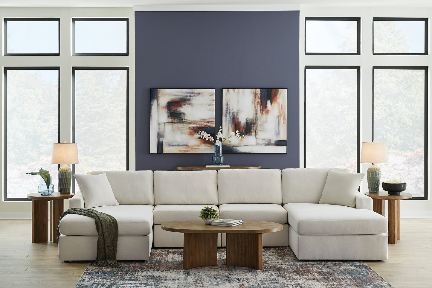 Cape Furniture Outlet - Ashley Furniture - Modmax Sectional - RAF 4-Piece Sectional with Chaise / Oyster - 92103S19