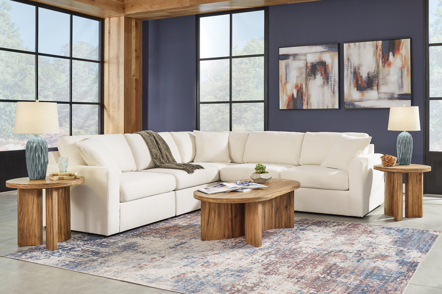 Cape Furniture Outlet - Ashley Furniture - Modmax Sectional - RAF 5-Piece Sectional / Oyster - 92103S6