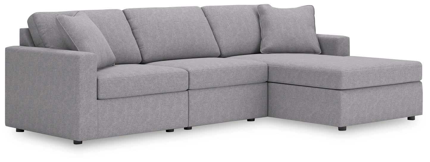 Cape Furniture Outlet - Ashley Furniture - Modmax Sectional - RAF 3-Piece Sectional with Chaise / Granite - 92104S18